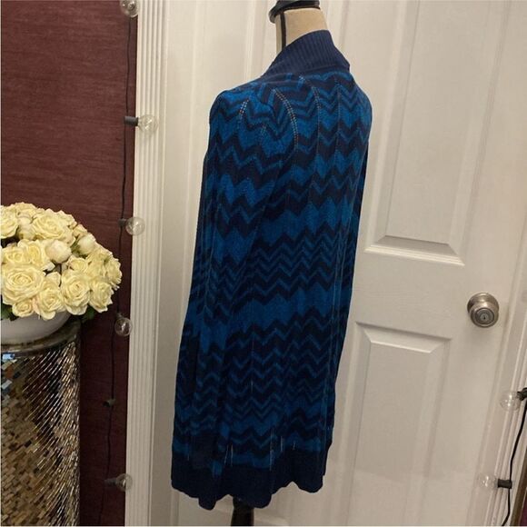 Missoni for Target Women's Blue Chevron Cardigan Sweater, M - Picture 6 of 9